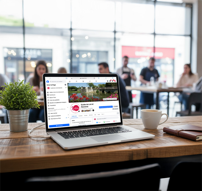 Réseaux Sociaux Guide Touristique sur ordinateur